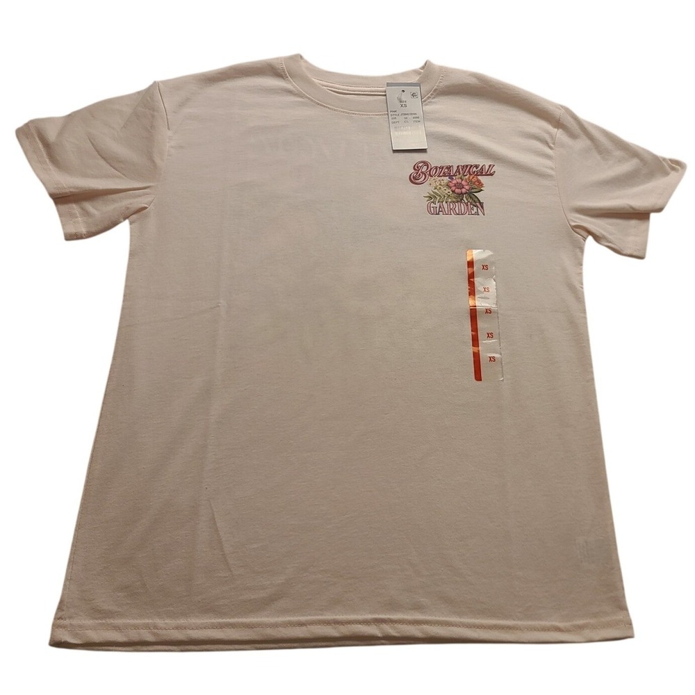 Modern Lux Botanical Garden Floral Graphic Men's T-Shirt Pink XS Shortsleeve NWT